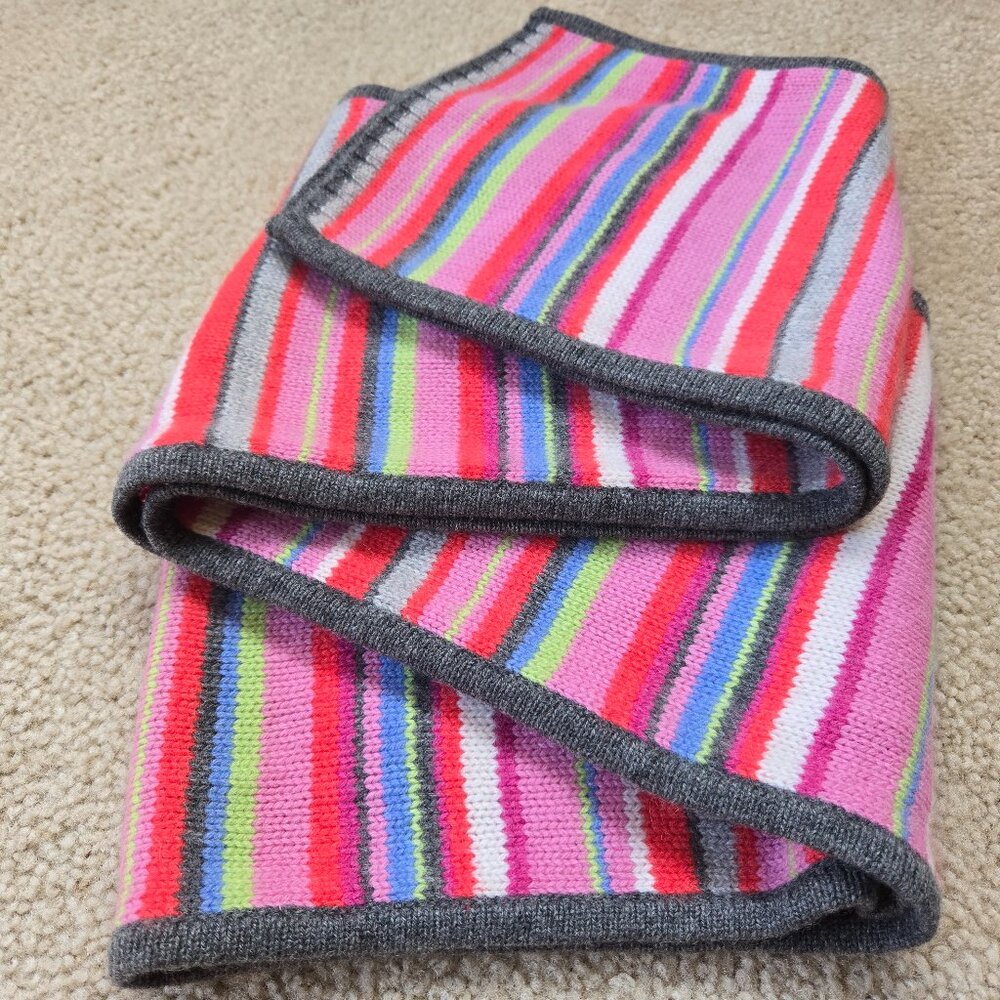 Striped Cashmere knit scarf colorful multicolor